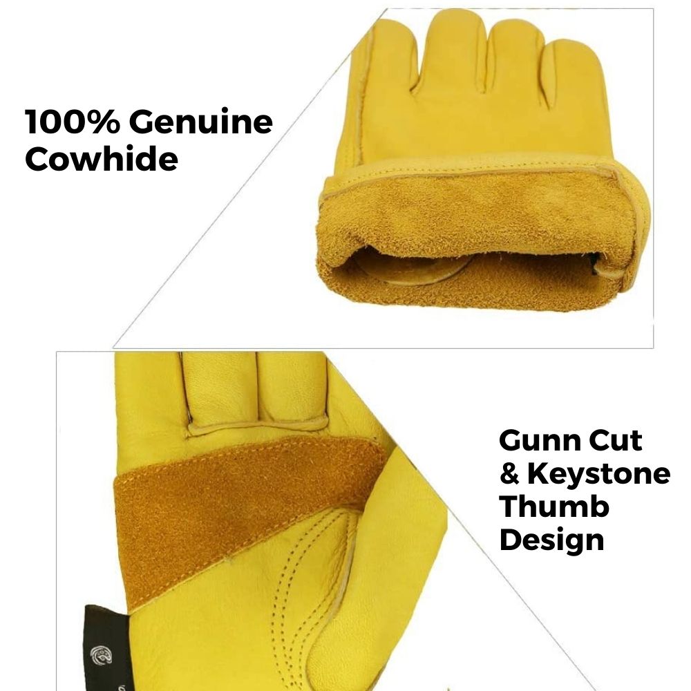 Leather cowboy gloves, detail view 3